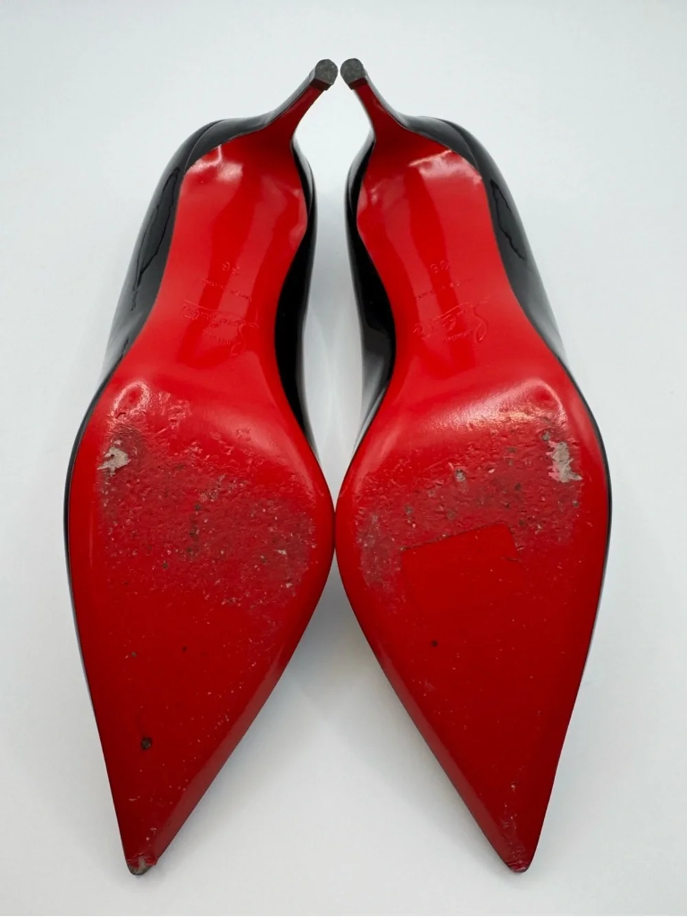 Christian Louboutin Kate 85 Black Patent Pump Heel Size 36 EU 6 US w Box - Picture 6 of 9